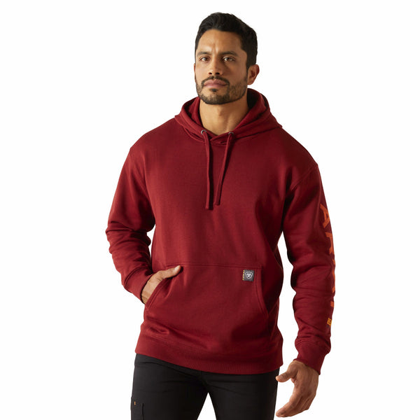 Ariat 10062542 Men's Rebar Graphic Hoodie - Russet Brown/Potter's Clay