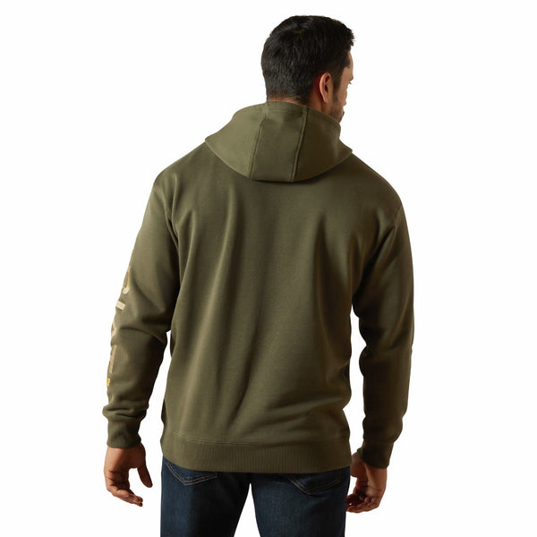 Ariat 10062544 Men's Rebar Graphic Hoodie - Grape Leaf/Dried Herb