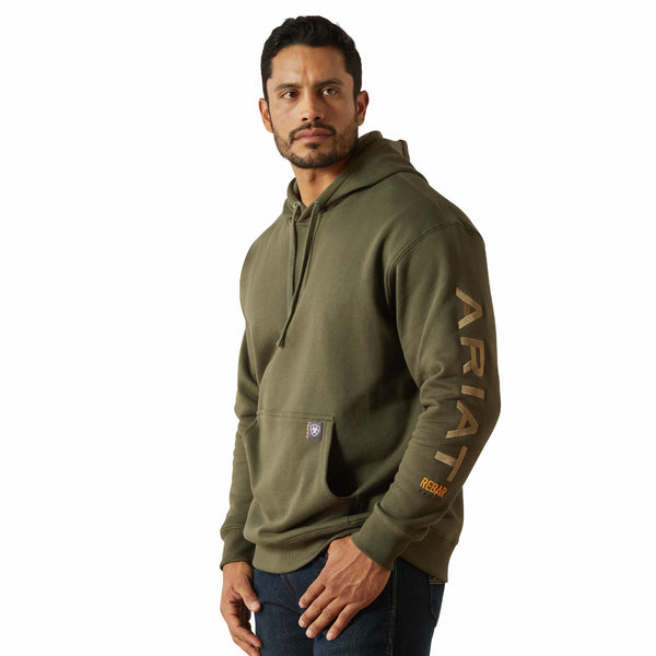 Ariat 10062544 Men's Rebar Graphic Hoodie - Grape Leaf/Dried Herb