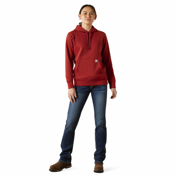 Ariat 10062661 Women's Rebar Graphic Hoodie - Barn Red/Navy