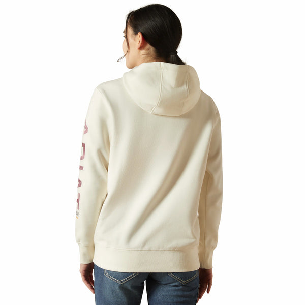 Ariat 10062663 Women's Rebar Graphic Hoodie - Vanilla Ice/Orchid Haze