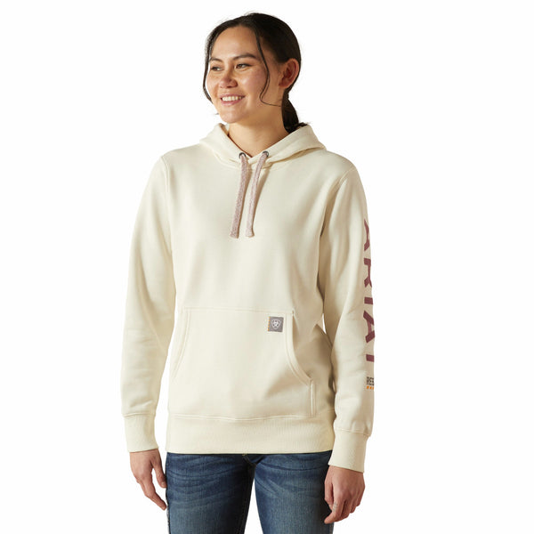 Ariat 10062663 Women's Rebar Graphic Hoodie - Vanilla Ice/Orchid Haze