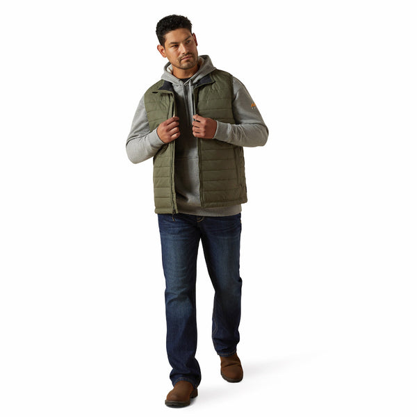 Ariat 10062719 Men's Rebar Cordura Ripstop Lightweight Insulated Vest - Beetle