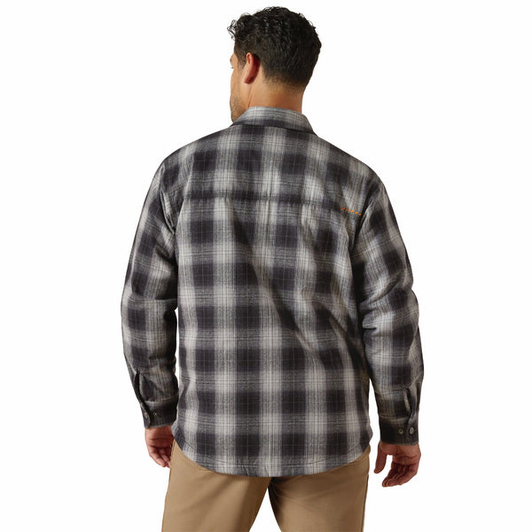Ariat 10062721 Men's Rebar Flannel Insulated Shirt Jacket - Black