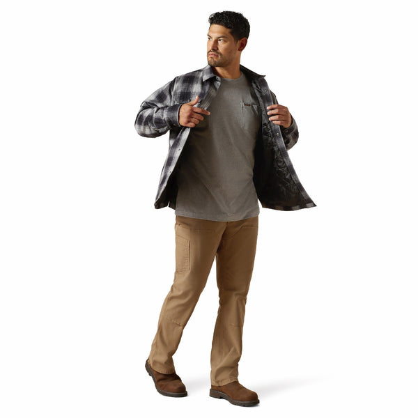 Ariat 10062721 Men's Rebar Flannel Insulated Shirt Jacket - Black
