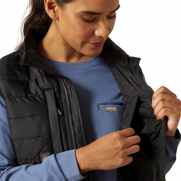 Ariat 10062722 Women's Rebar Cordura Ripstop Lightweight Insulated Vest - Black