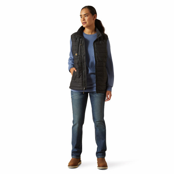 Ariat 10062722 Women's Rebar Cordura Ripstop Lightweight Insulated Vest - Black