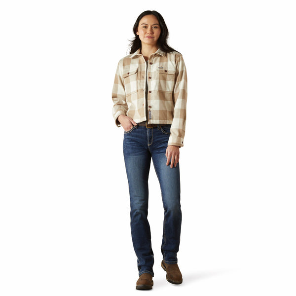 Ariat 10062728 Women's Rebar Heavy Flannel Work Shirt - Silver Mink