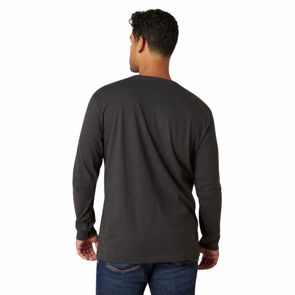 Ariat 10062749 Men's Rebar Cotton Strong Standard Pocket T-Shirt - Charcoal Heather