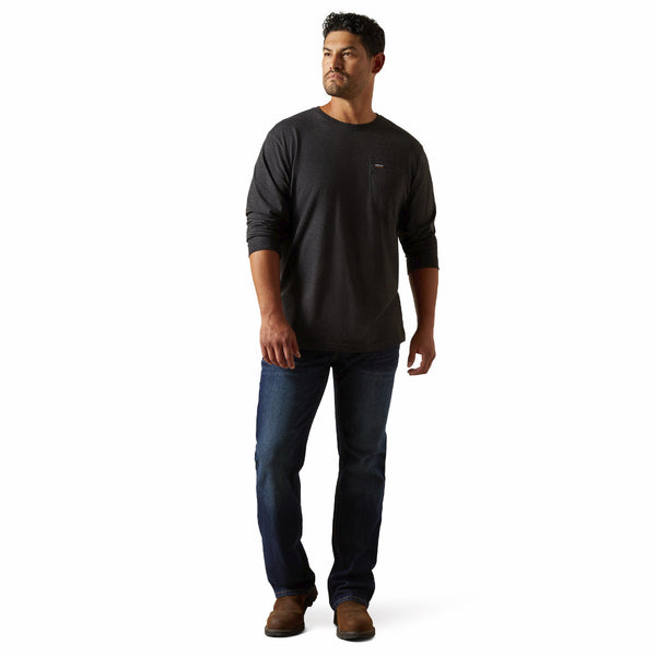 Ariat 10062749 Men's Rebar Cotton Strong Standard Pocket T-Shirt - Charcoal Heather