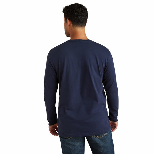 Ariat 10062750 Men's Rebar Cotton Strong Standard Pocket T-Shirt - Navy