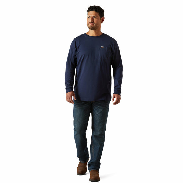 Ariat 10062750 Men's Rebar Cotton Strong Standard Pocket T-Shirt - Navy