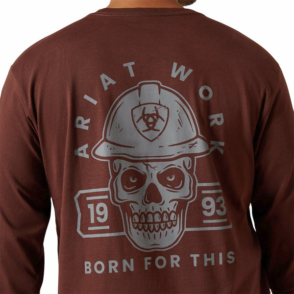 Ariat 10062763 Rebar Cotton Strong Hardhead T-Shirt - Bitter Chocolate