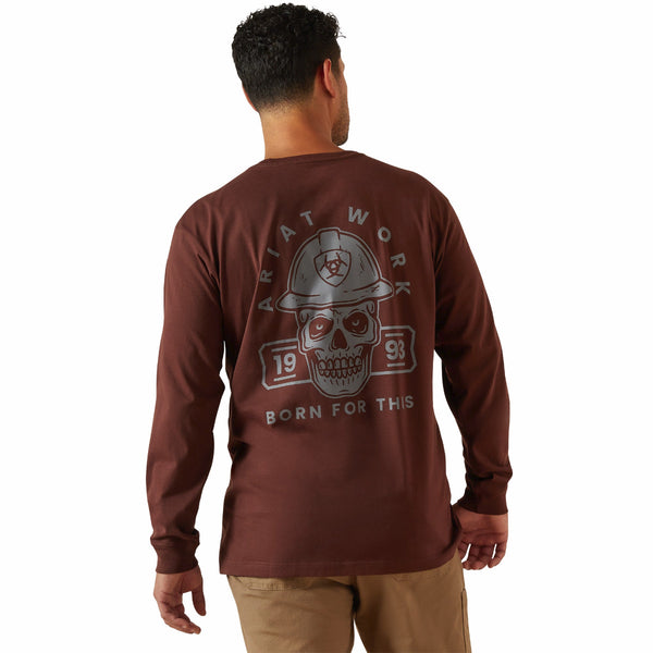 Ariat 10062763 Rebar Cotton Strong Hardhead T-Shirt - Bitter Chocolate