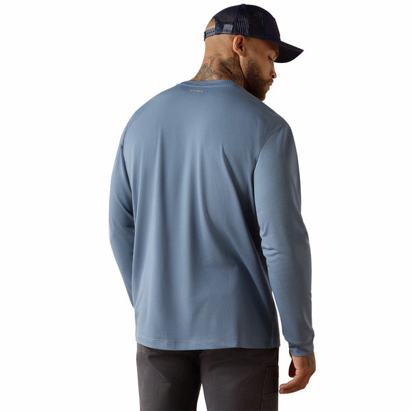 Ariat 10071217 Men's Rebar Heat Fighter Staple T-Shirt - Baleen Blue