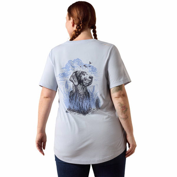 Ariat 10071339 Women's Rebar Lightweight Workhog Short Sleeve T-Shirt - Subdued Blue