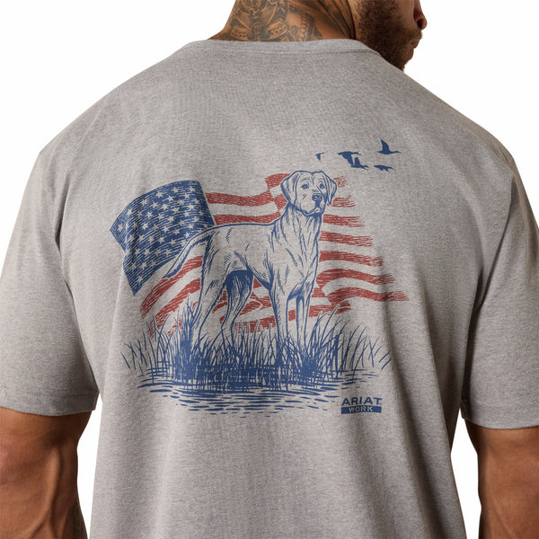 Ariat 10071340 Men's Rebar Cotton Strong Dawg Short Sleeve T-Shirt - Heather Grey