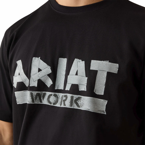 Ariat 10071366 Men's Rebar Cotton Strong Duct Logo T-Shirt - Black