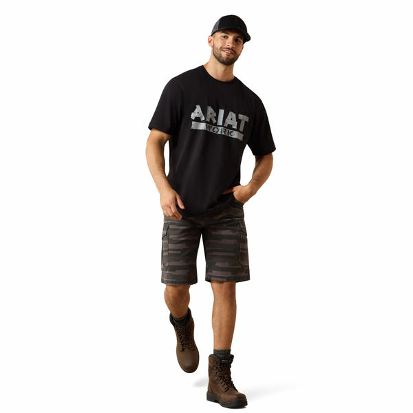 Ariat 10071366 Men's Rebar Cotton Strong Duct Logo T-Shirt - Black