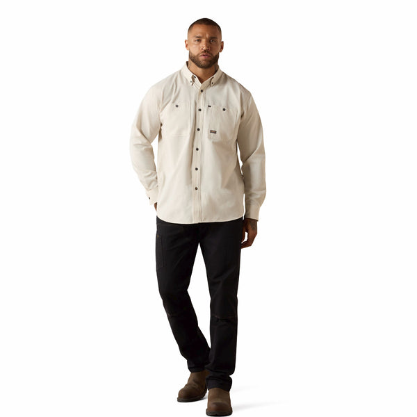 Ariat 10071371 Men's Rebar Made Tough 360 Airflow Work Shirt - Moonbeam