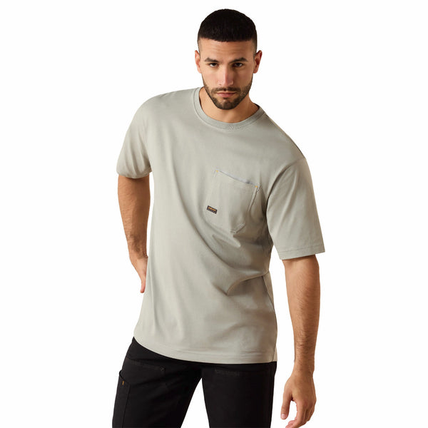 Ariat 10071425 Men's Rebar Workman Short Sleeve T-Shirt - Limestone