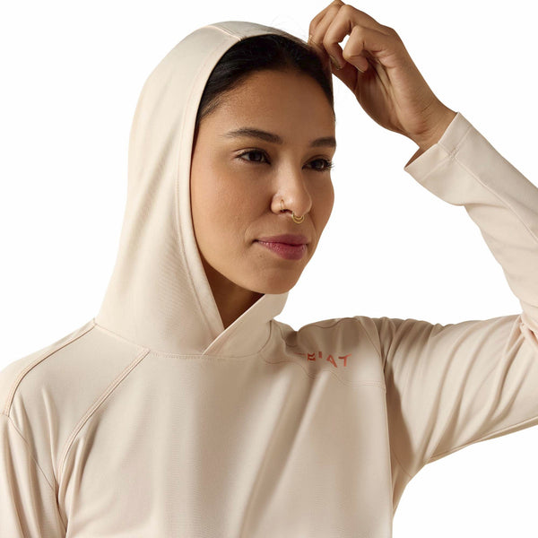 Ariat 10071437 Women's Rebar Sunblocker Hooded T-Shirt - Whisper Pink
