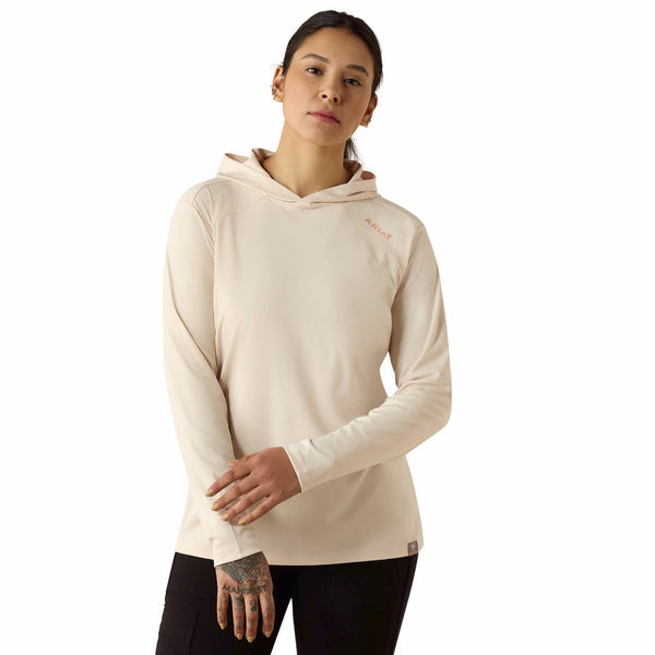 Ariat 10071437 Women's Rebar Sunblocker Hooded T-Shirt - Whisper Pink