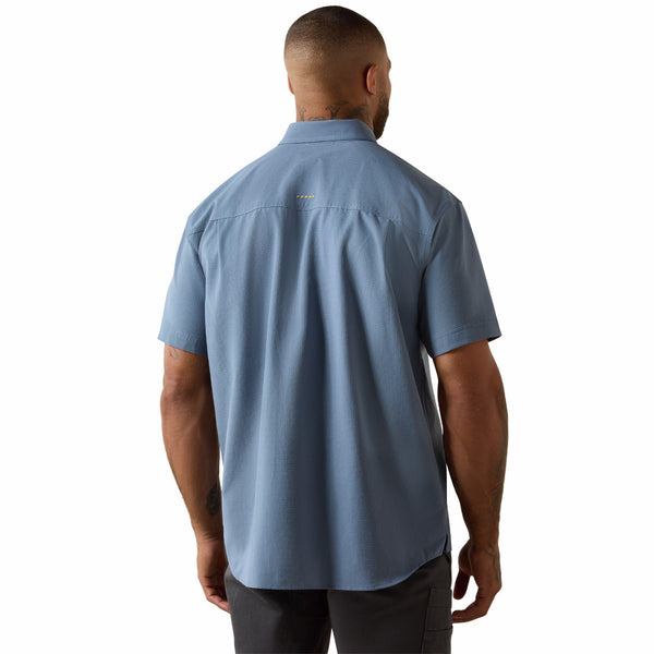 Ariat 10071440 Men's Rebar Made Tough 360 Airflow Work Shirt - Baleen Blue