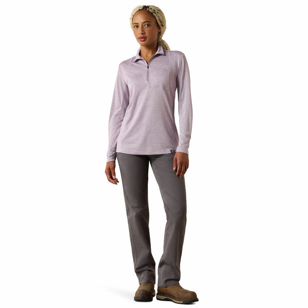 Ariat 10071485 Women's Rebar Evolve Half Zip - Purple Ash