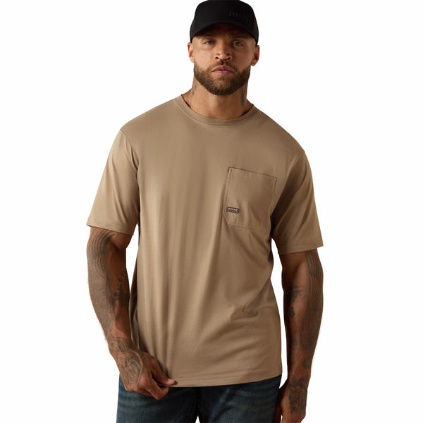 Ariat 10071506 Men's Rebar Workman Born For This T-Shirt - Greige