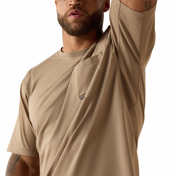 Ariat 10071506 Men's Rebar Workman Born For This T-Shirt - Greige