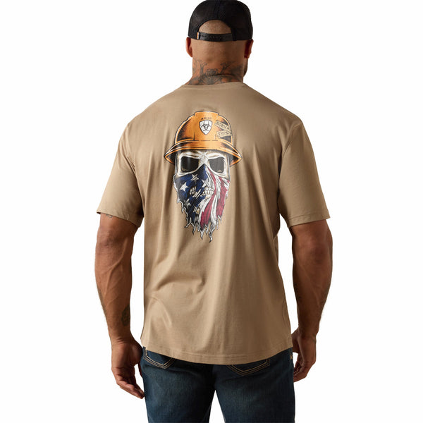 Ariat 10071506 Men's Rebar Workman Born For This T-Shirt - Greige