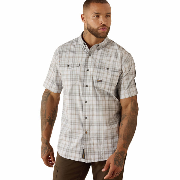 Ariat 10071545 Men's Rebar Made Touch VentTEK DuraStretch Work Shirt - Micro Chip