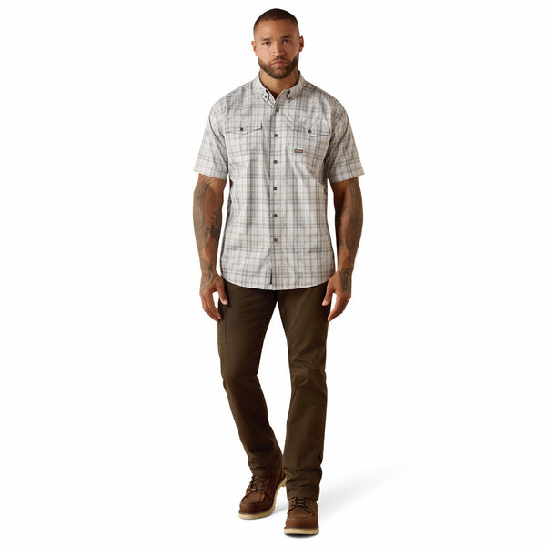 Ariat 10071545 Men's Rebar Made Touch VentTEK DuraStretch Work Shirt - Micro Chip