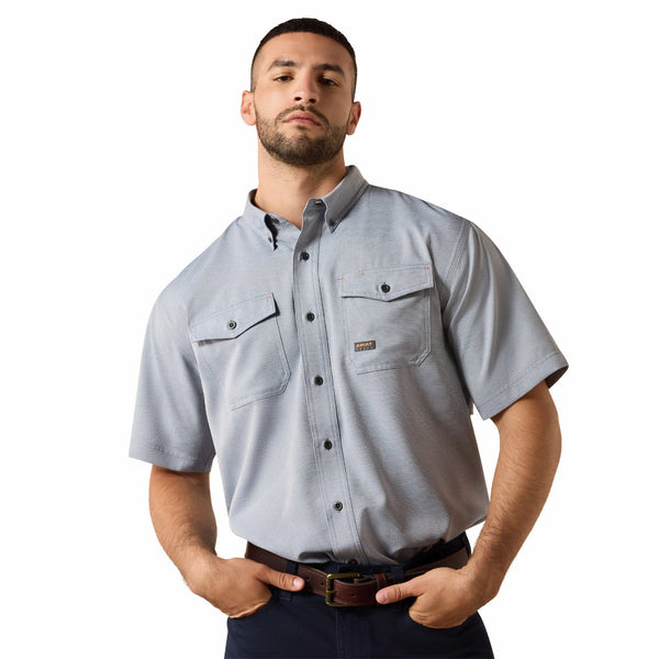 Ariat 10071546 Men's Rebar Made Touch VentTEK DuraStretch Work Shirt - Dark Denim