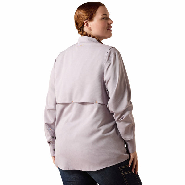 Ariat 10071568 Women's Rebar Made Tough VentTek DuraStretch Work Shirt - Purple Ash