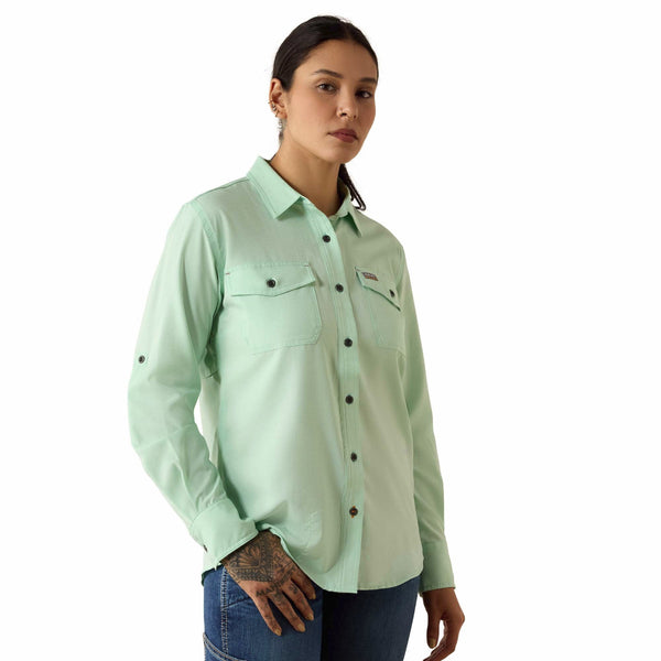 Ariat 10071570 Women's Rebar Made Tough VentTEK DuraStretch Work Shirt - Lichen