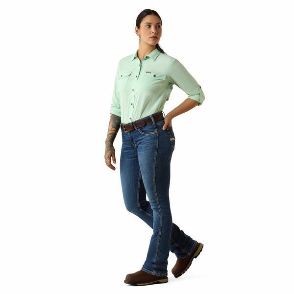 Ariat 10071570 Women's Rebar Made Tough VentTEK DuraStretch Work Shirt - Lichen