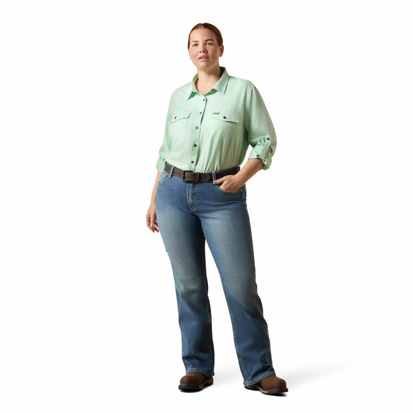 Ariat 10071570 Women's Rebar Made Tough VentTEK DuraStretch Work Shirt - Lichen