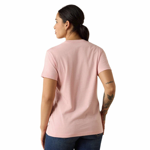Ariat 10071626 Women's Rebar Cotton Strong Space Dyed T-Shirt - Fushion Punch