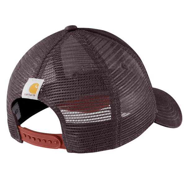 Carhartt 101195-F25 Men's Canvas Mesh-Back Logo Graphic Cap