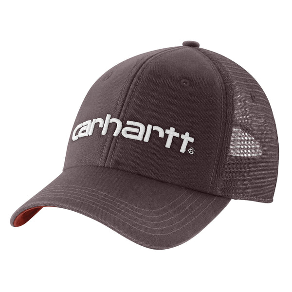 Carhartt 101195-F25 Men's Canvas Mesh-Back Logo Graphic Cap