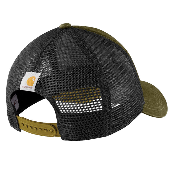 Carhartt 101195-F25 Men's Canvas Mesh-Back Logo Graphic Cap