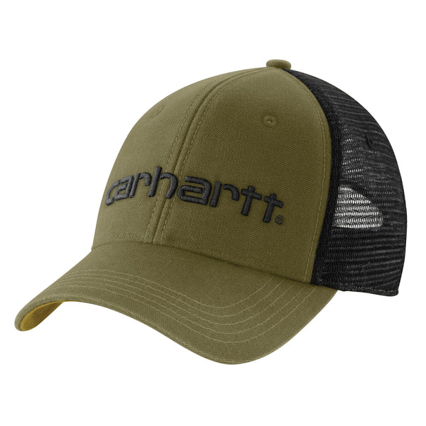 Carhartt 101195-F25 Men's Canvas Mesh-Back Logo Graphic Cap