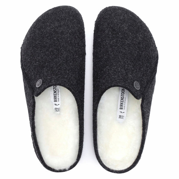 Birkenstock 1015090 Zermatt Shearling Anthracite Wool Felt