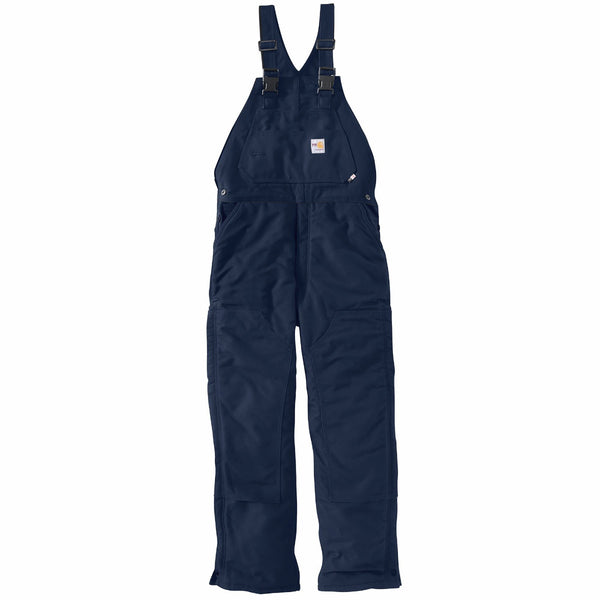 Carhartt 101627-410 Men's FR Duck Bib Overall - Dark Navy