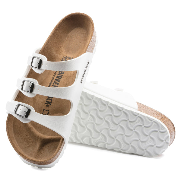 Birkenstock 1017067 Florida Birko Flor White Narrow