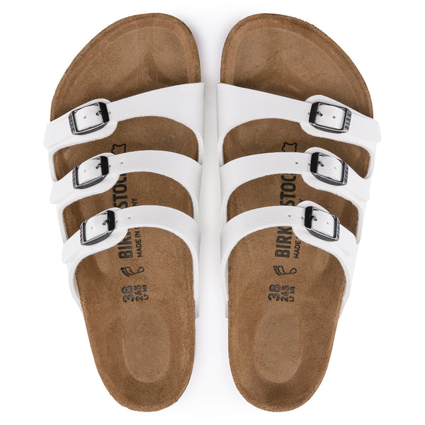 Birkenstock 1017067 Florida Birko Flor White Narrow
