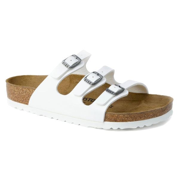 Birkenstock 1017067 Florida Birko Flor White Narrow