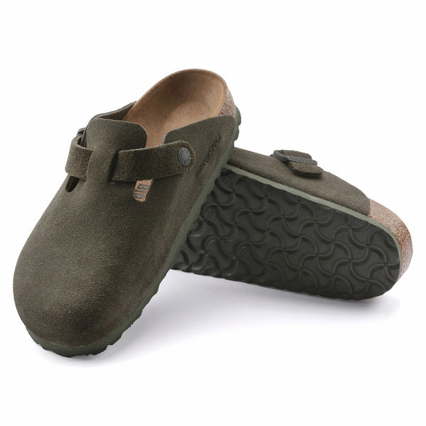 Birkenstock 1024721 Boston Thyme Suede Leather
